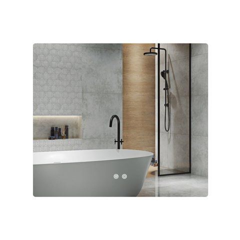 Зеркало Qtap Taurus (TA2) 800&times;600 мм с LED-подсветкой Touch, с антизапотеванием, с диммером, рег. темп. цвета (3000-6500K) QTTAU8006004895 SD00055077 фото