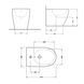 Биде напольное Qtap Robin 565x360x405 Matt black QT13442141CMB SD00043834 фото 5
