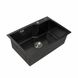 Кухонная мойка Platinum Handmade PVD 650х430х220 черная (толщина 3,0/1,5 корзина и дозатор в комплекте) 23624 фото 3