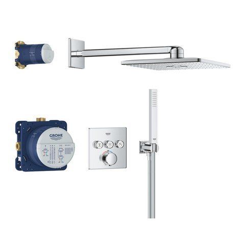 Душова система прихованого монтажу термостатична Grohe QuickFix Precision SmartControl Cube 34875000 CV034356 фото