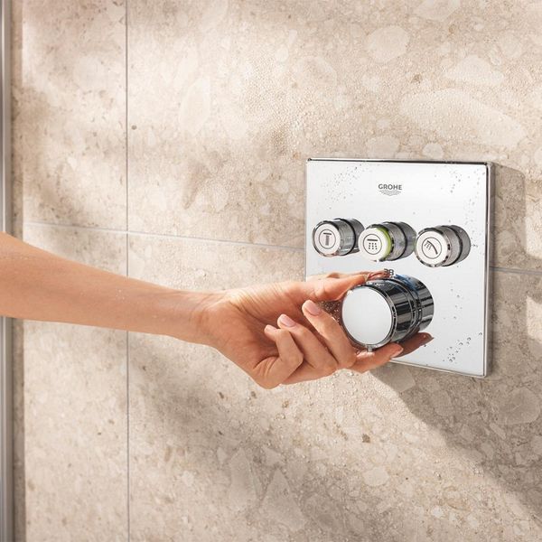Душова система прихованого монтажу термостатична Grohe QuickFix Precision SmartControl Cube 34875000 CV034356 фото