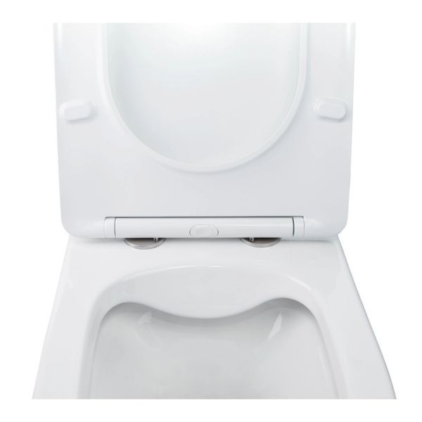 Готове рішення Qtap для ванної кімнати: підвісний унітаз Swan Rimless 520х360х320 + комплект інсталяції Nest 4 в 1 (кругла клавіша Chrome) SD00042996 фото