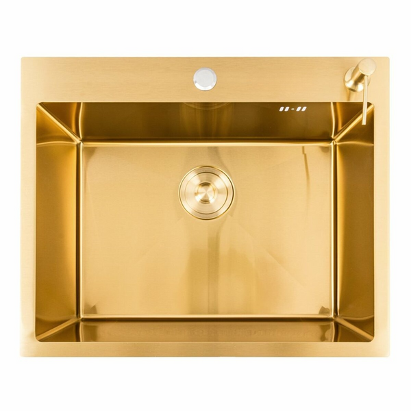 Комплект кухонної мийки Platinum Handmade 60*50 PVD Gold OB-D91B pl235223 фото