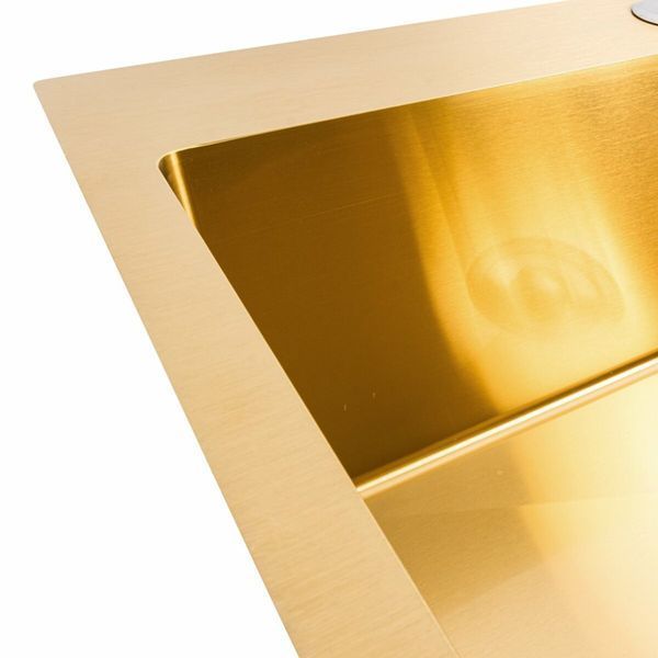 Комплект кухонної мийки Platinum Handmade 60*50 PVD Gold OB-D91B pl235223 фото
