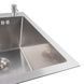 Мойка кухонная нержавеющая D&Eacute;COR VALESO Handmade ECN 40х50 см (2.0/0.5 мм) 875 фото 4