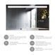 Дзеркало Kroner KRP Spiegel HR5 - 8060 з LED-підсвічуванням та антизапотіванням CV030037 фото 3