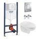 Комплект 4 в 1: Инсталляция GROHE Solido 3 в 1 3884966Q + Унитаз безободковый Kroner Oker WHI533536 RIMLESS (3884966KO533536) CV033827 фото 1