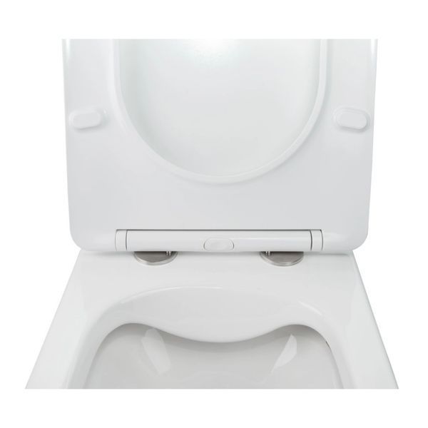 Готове рішення Qtap для ванної кімнати: підвісний унітаз Jay Rimless 520х360х320 + комплект інсталяції Nest 4 в 1 (квадратна клавіша Satin) SD00042998 фото