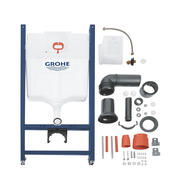 Комплект 4 в 1: Инсталяция GROHE Rapid SL 3 в 1 3884966Q + Унитаз безободковый Kroner Eifel WHI493436 RIMLESS с сиденьем Slim Duroplast / Soft-close / Quick relase KE493436WHIR (3884966KE493436) CV033600 фото