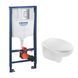 Комплект 4 в 1: Инсталляция Grohe Rapid SL 3 в 1 38772001 + Унитаз безободковый Kroner Oker WHI533536 RIMLESS (38772001KO533536)