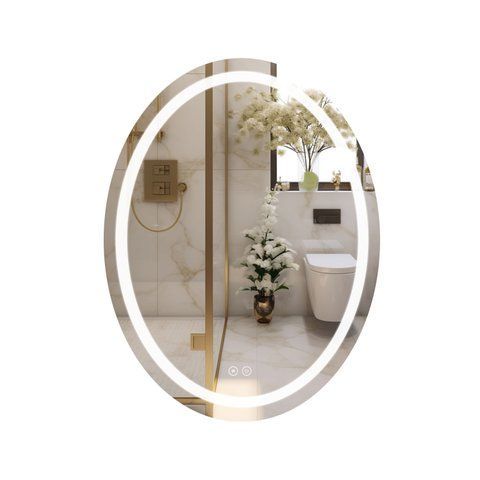 Дзеркало Qtap Mideya (DC-F801) 600х800 з LED-підсвічуванням Touch, з антизапотіванням, димером QT2078F801W SD00034655 фото