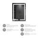 Дзеркало Kroner KRP Spiegel VR1 - 5080 з LED-підсвічуванням та антизапотіванням CV030039 фото 3
