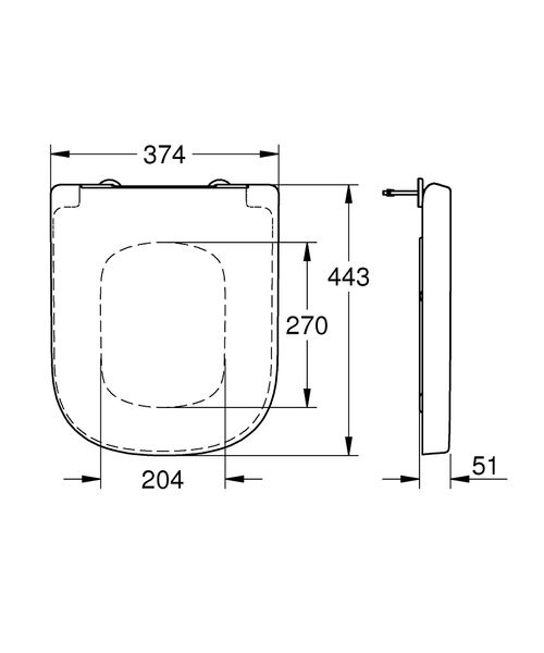 Сидіння для унітазу GROHE Euro Ceramic без микролифта (39331001) 39331001 фото