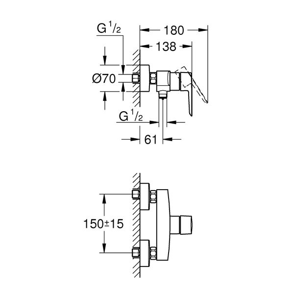 Смеситель для душа Grohe QuickFix Start 24208002 CV030584 фото