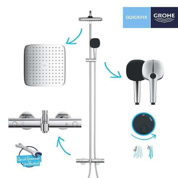 Душова система термостатична Grohe QuickFix Vitalio Comfort System 250 26984001 CV033294 фото