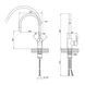 Змішувач для кухні Lidz Aria 015F3 (k35) з гнучким виливом LDARI015F3GGRP49565 Graphite/Grey SD00055689 фото 2